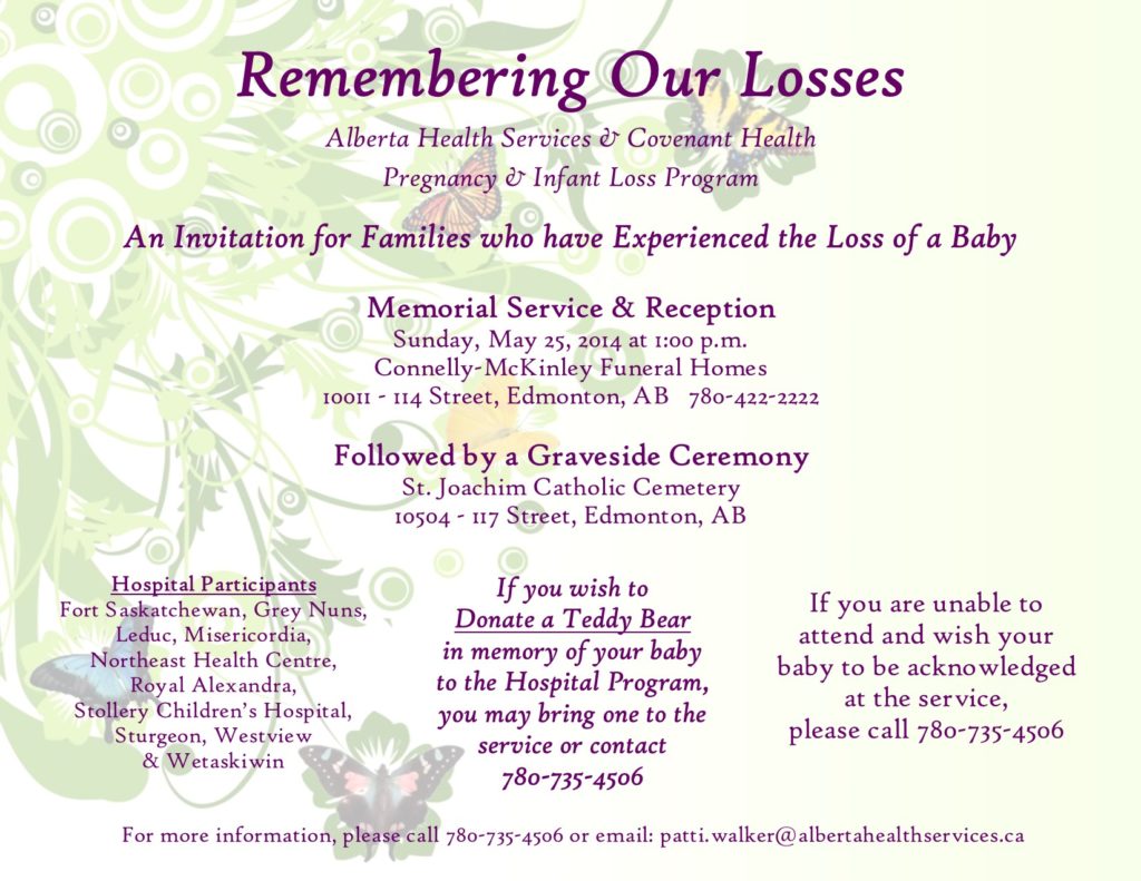 Baby Loss Service Poster 2014