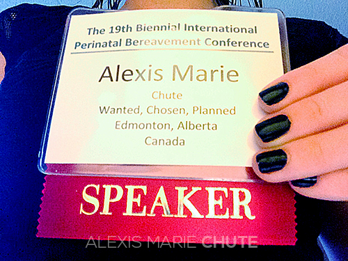 Alexis marie chute wanted chosen planned speaker biennial international perinatal bereavement conference healing written word
